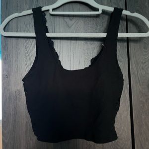 Aerie black lace tank top never worn!